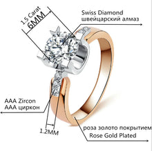 Load image into Gallery viewer, Zircon Ring with Micro Inlaid Stones in Rose Gold ITDinos®