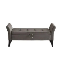 Lade das Bild in den Galerie-Viewer, 51.5 Bed Bench With Storage Grey Velvet ITDinos®