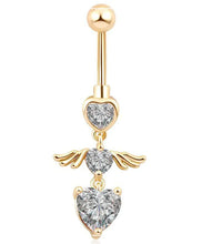 Lade das Bild in den Galerie-Viewer, Allergy-Free Wing Navel Ring - Unique Body Piercing Jewelry ITDinos®