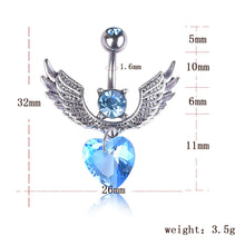 Load image into Gallery viewer, Fashion Crystal Zircon Wing Navel Ring with Steel ITDinos®