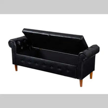 Load image into Gallery viewer, Black Multifunctional Storage Rectangular Sofa Stool ITDinos®