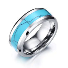 Lade das Bild in den Galerie-Viewer, Turquoise Inlay Tungsten Ring ITDinos®