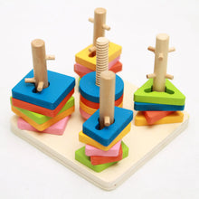 Lade das Bild in den Galerie-Viewer, Colorful Wooden Stacking Blocks for Kids' Educational Play ITDinos®