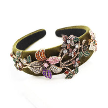 Lade das Bild in den Galerie-Viewer, Modisches diamantfarbenes Blumen-Stirnband