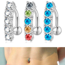 Load image into Gallery viewer, Fashionable Women's Stainless Steel Crystal Navel Piercing Ring ITDinos®