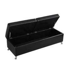 Lade das Bild in den Galerie-Viewer, 56.7 Bed Bench With Storage Black Leather ITDinos®