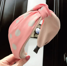 Load image into Gallery viewer, Spring Wide Brim Polka Dot Fabric Headband