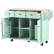 Load image into Gallery viewer, Kitchen Trolley With Rubberwood Folding Leaf Countertops ITDinos®