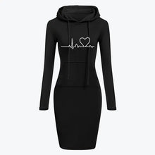 Lade das Bild in den Galerie-Viewer, Autumn Winter Women's Long-Sleeved Hoodie Dress ITDinos®