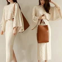 Lade das Bild in den Galerie-Viewer, Korean Style Autumn Winter Knit Sweater Dress Set ITDinos®