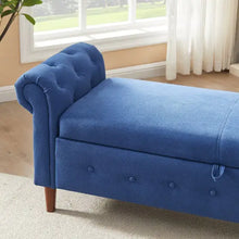 Lade das Bild in den Galerie-Viewer, Navy Blue Multifunctional Storage Rectangular Sofa Stool ITDinos®