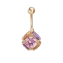 Load image into Gallery viewer, Colorful Square Crystal Navel Ring Body Piercing Jewelry ITDinos®