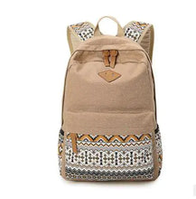 Lade das Bild in den Galerie-Viewer, Canvas Print Women's Backpack for Travel and School ITDinos®