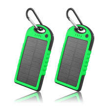 Lade das Bild in den Galerie-Viewer, 5000 mAh Solar-Powerbank-Telefonladegerät (2er-Pack)