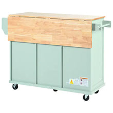 Load image into Gallery viewer, Kitchen Trolley With Rubberwood Folding Leaf Countertops ITDinos®