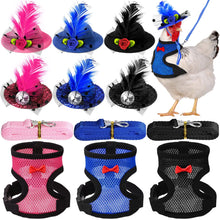 Lade das Bild in den Galerie-Viewer, 9 Pcs Chicken Harness with Leash and Chicken Hats Set Funny Chicken Accessories Chicken Hats for Hens Duck Goose Parrot Small Pet Harness Adjustable Chicken Training Walking Supplies ITDinos®