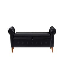 Load image into Gallery viewer, Black Multifunctional Storage Rectangular Sofa Stool ITDinos®