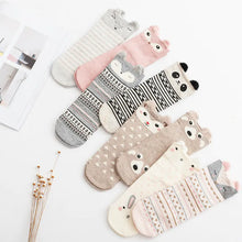 Load image into Gallery viewer, Cute Cartoon Women's Cotton Socks with Animal Ears ITDinos®