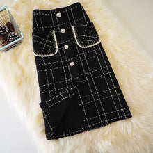 Load image into Gallery viewer, High Waist Slim Plaid Wool Skirt ITDinos®