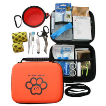 Load image into Gallery viewer, Dog First Aid Kit Pet Friendly Refillable Kit Water Resistant Compact Pet First Aid Kit Dog Medical Kit Dog Emergency Kit Cat First Aid Camping & Hiking Essentials Pet Care Travel