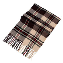 Load image into Gallery viewer, Cashmere Scarf for Men and Women, Plaid Design