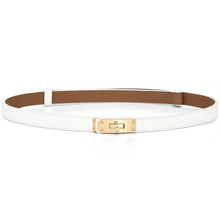 Load image into Gallery viewer, Chic Slimline Leather Belt with Alloy Turn Lock
