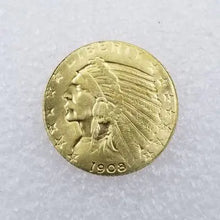 Load image into Gallery viewer, 1908 D Indian Head $5 Antique Gold Coin Replica ITDinos®