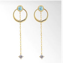 Load image into Gallery viewer, Custom Japanese Star Jewelry - Topaz & Zircon Studs ITDinos®