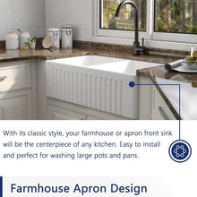 Load image into Gallery viewer, Ceramic White Kitchen Double Basin Farmhouse Sink Rectangular Vessel Sink