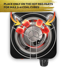 Load image into Gallery viewer, Coal Burner for Hookah Cubes 500W with Grid Black Heat Hookah Burner Electric ITDinos®