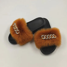 Load image into Gallery viewer, Luxe Faux Fox Fur Slippers