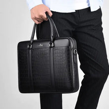 Load image into Gallery viewer, Men's Crocodile Leather Crossbody Business Briefcase ITDinos®