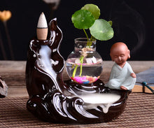 Load image into Gallery viewer, Ceramic Backflow Incense Burner with Sandalwood Holder ITDinos®