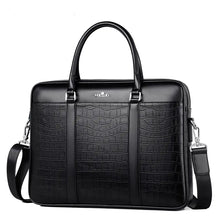 Load image into Gallery viewer, Men's Crocodile Leather Crossbody Business Briefcase ITDinos®