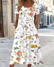 Load image into Gallery viewer, Flowy Bloom Loose-Fit Floral Maxi Dress
