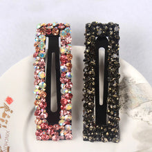 Load image into Gallery viewer, Korean Style Rectangular BB Hair Clip with Rhinestones