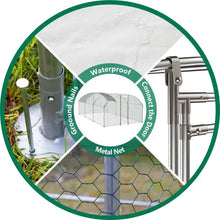 Load image into Gallery viewer, Large Chicken Coop Metal Chicken Track With Waterproof And UV Cover, Dome Shape Walk-In Fence Chicken Coop For Outdoor And Yard Farm Use ITDinos®