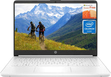 Load image into Gallery viewer, HP Stream 14 Inch Laptop for Students and Business Intel Celeron N4120 White Laptop 16GB RAM + 320GB Storage (64GB eMMC+256GB MSD) Intel UHD Graphics 1-Year Office 365 Windows 11 S ITDinos®
