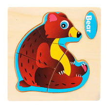 Lade das Bild in den Galerie-Viewer, 3D Wooden Cartoon Animal Traffic Puzzle for Kids ITDinos®