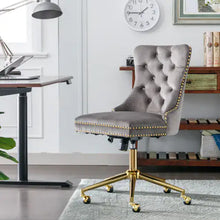 Load image into Gallery viewer, Home Office Chair With Tufted Velvet Buttons