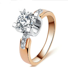 Load image into Gallery viewer, Zircon Ring with Micro Inlaid Stones in Rose Gold ITDinos®