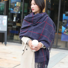 Load image into Gallery viewer, Plaid Scarf for Women - Thick Warm Shawl for Winter