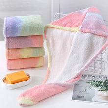 Load image into Gallery viewer, Rainbow Microfiber Bath Towel for Quick Drying Hair ITDinos®