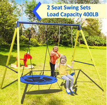Load image into Gallery viewer, Frame Metal Swing Set With Slide ITDinos®