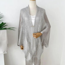 Load image into Gallery viewer, Versatile Long Fringe Shawl with Hollow Design