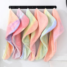 Load image into Gallery viewer, Rainbow Microfiber Bath Towel for Quick Drying Hair ITDinos®