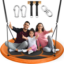Load image into Gallery viewer, Everyfun 43" Saucer Tree Swing for Kids Adult 700lbs Weight Capacity Waterproof Flying Saucer Swing with Adjustable Hanging Straps Swing Seats for Backyard Outdoor Indoor Playground Orange ITDinos®