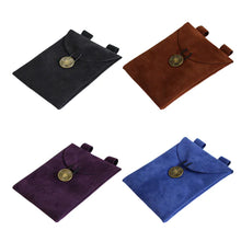 Load image into Gallery viewer, Medieval Renaissance Black Suede Leather Bag ITDinos®