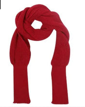 Load image into Gallery viewer, Knitted Yarn Scarf with Sleeves and Shawl Design