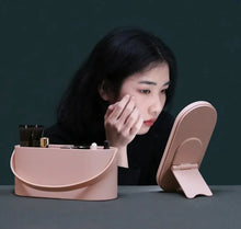 Load image into Gallery viewer, LED Light Storage Box Beauty And Makeup Mirror